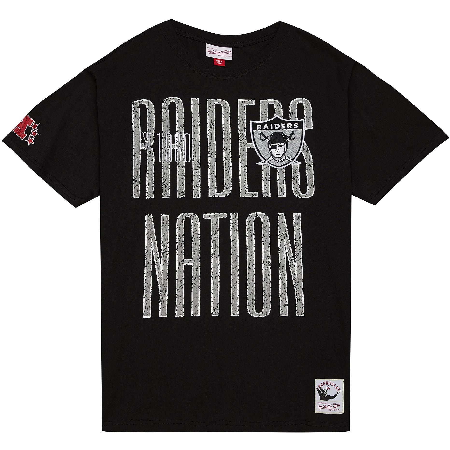 Mitchell & Ness Team Oakland Raiders Men's T-shirt Grey TCRW4852-ORAYPGYHT