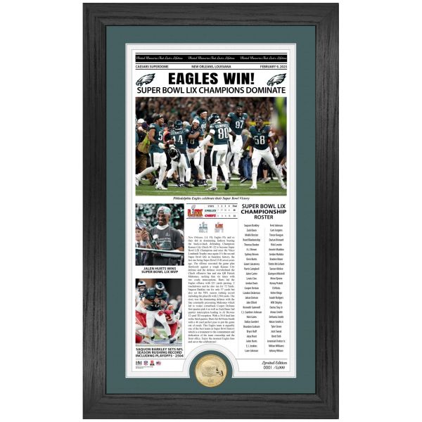 Philadelphia Eagles Super Bowl LIX Front Page Coin Bild