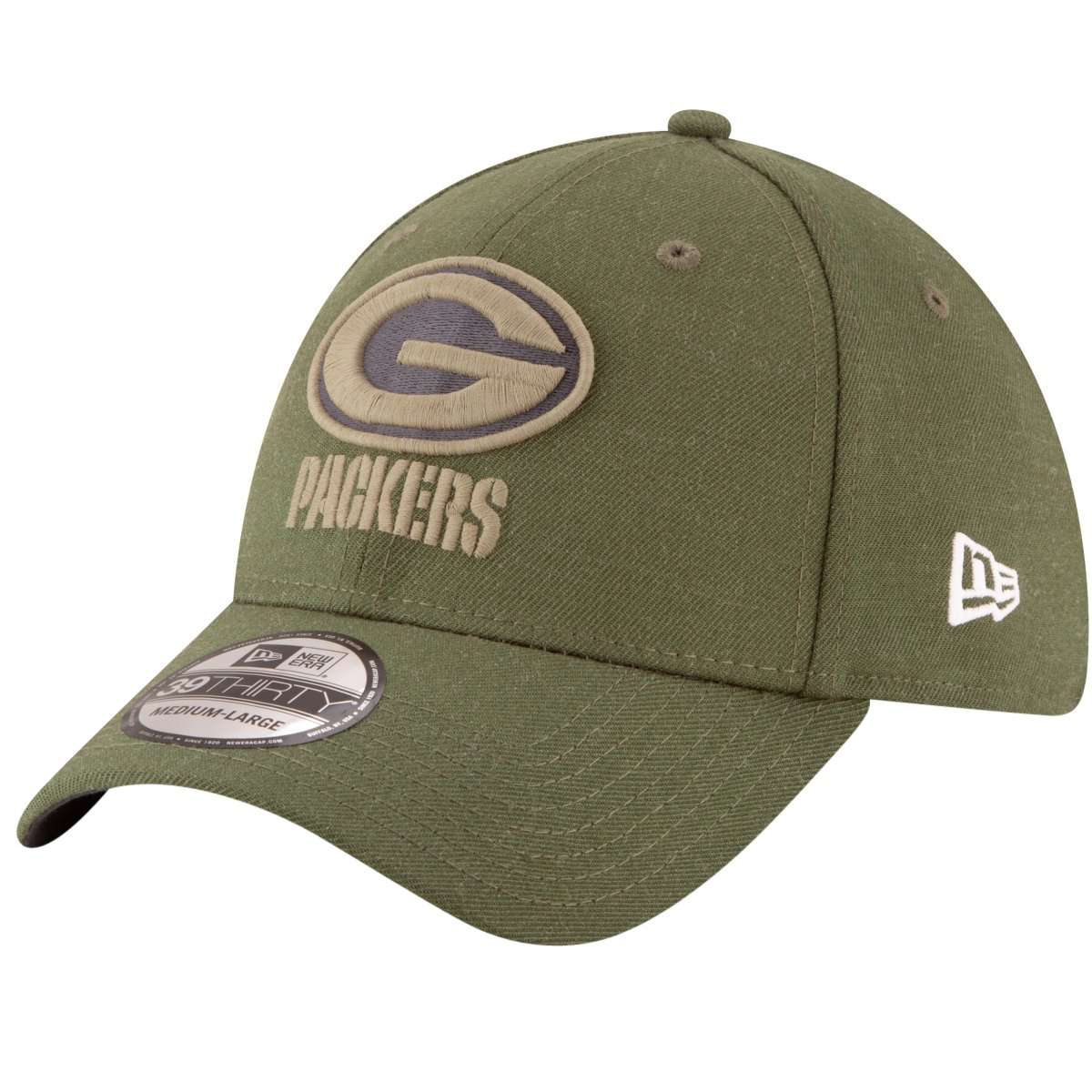 New Era 39Thirty Cap Salute to Service Green Bay Packers Stretch