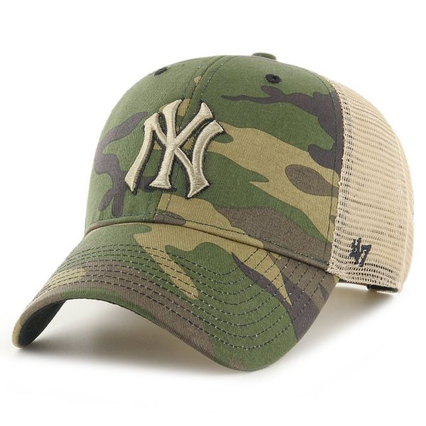 47 Brand Trucker Cap - BRANSON NY Yankees wood camo