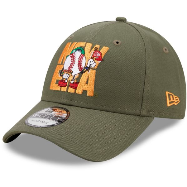 New Era 9Forty Strapback Cap - BASEBALL PATCH oliv