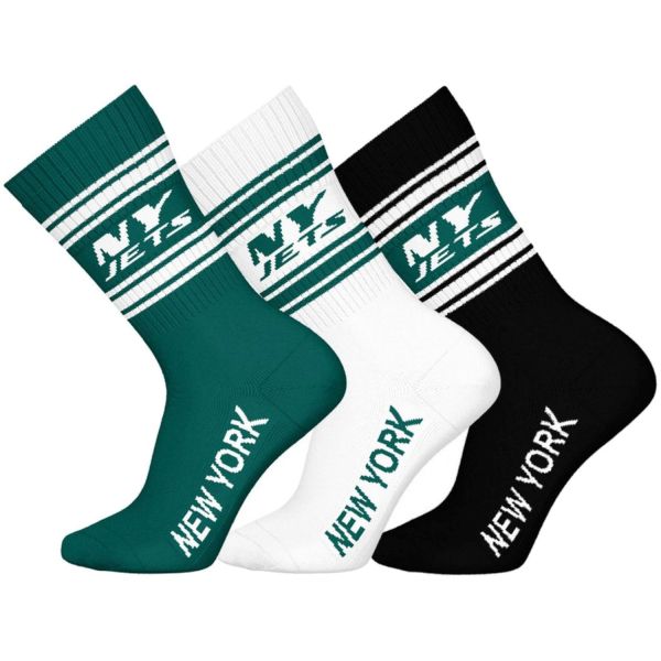 NFL Unisex Crew Socken - New York Jets 3er Pack