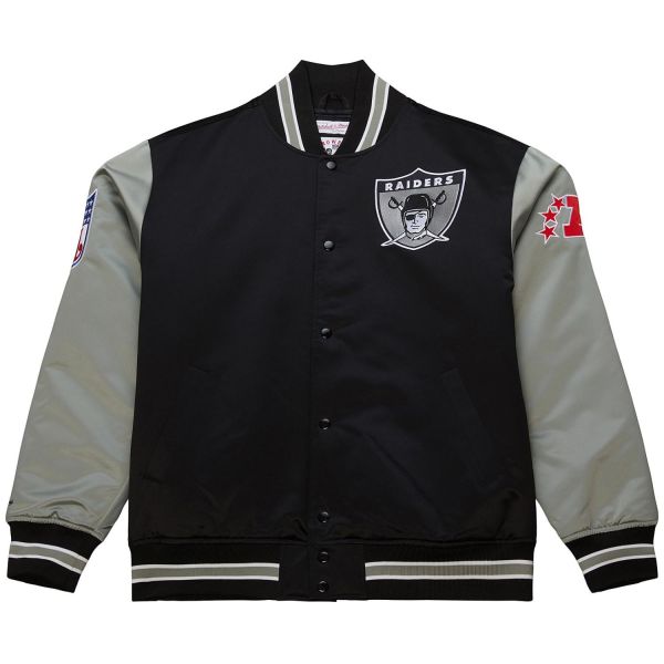 M&N Heavyweight Satin Jacke NFL Oakland Raiders