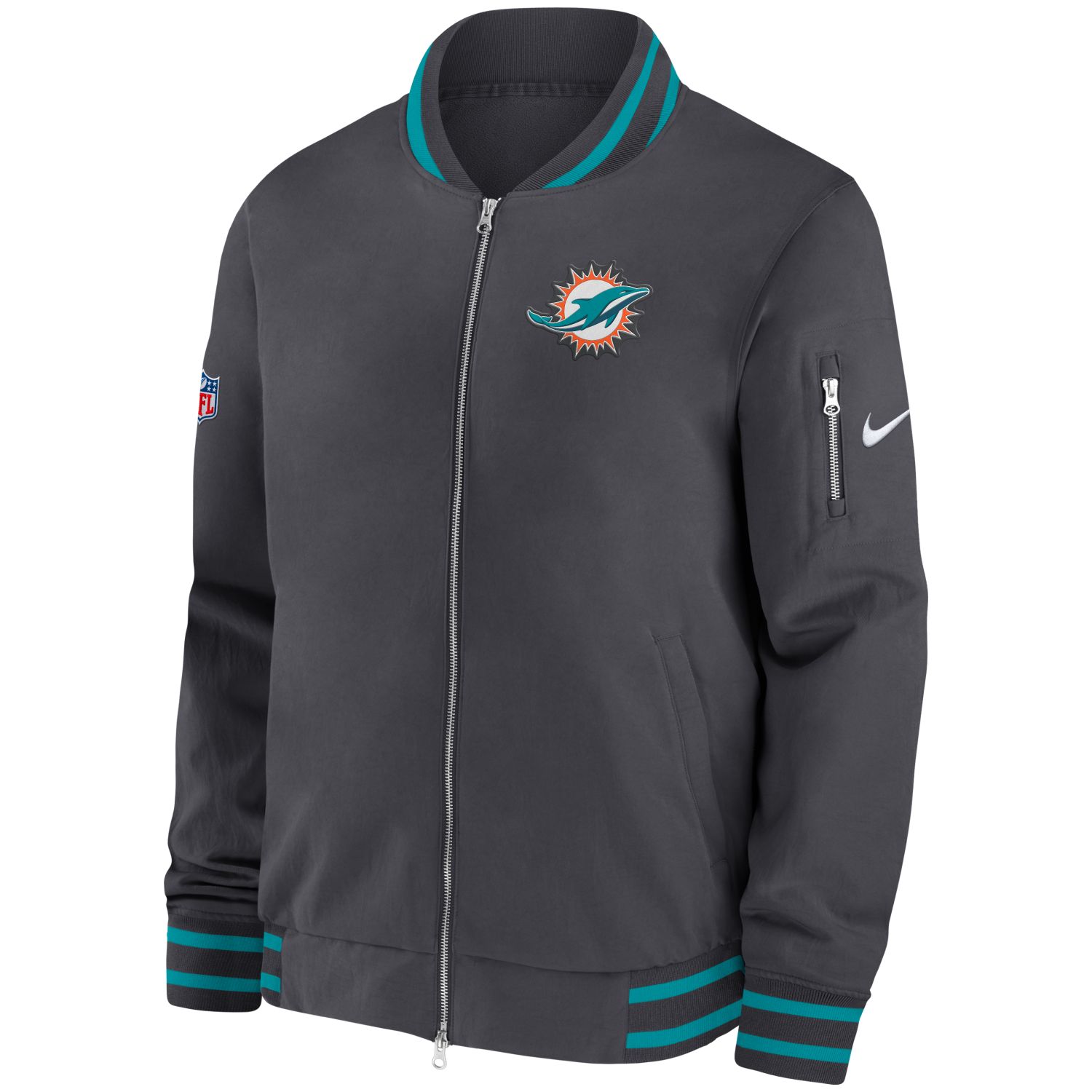 Miami Dolphins Nike NFL Sideline Coach Bomber Jacke | Jacken ...