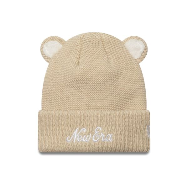 New Era Kinder Beanie Wintermütze - CUTE EARS beige