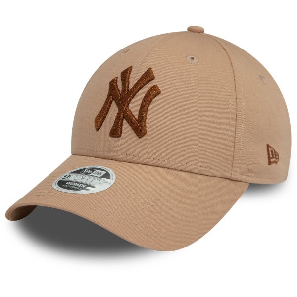 New Era 9Forty Damen Cap - METALLIC New York Yankees khaki