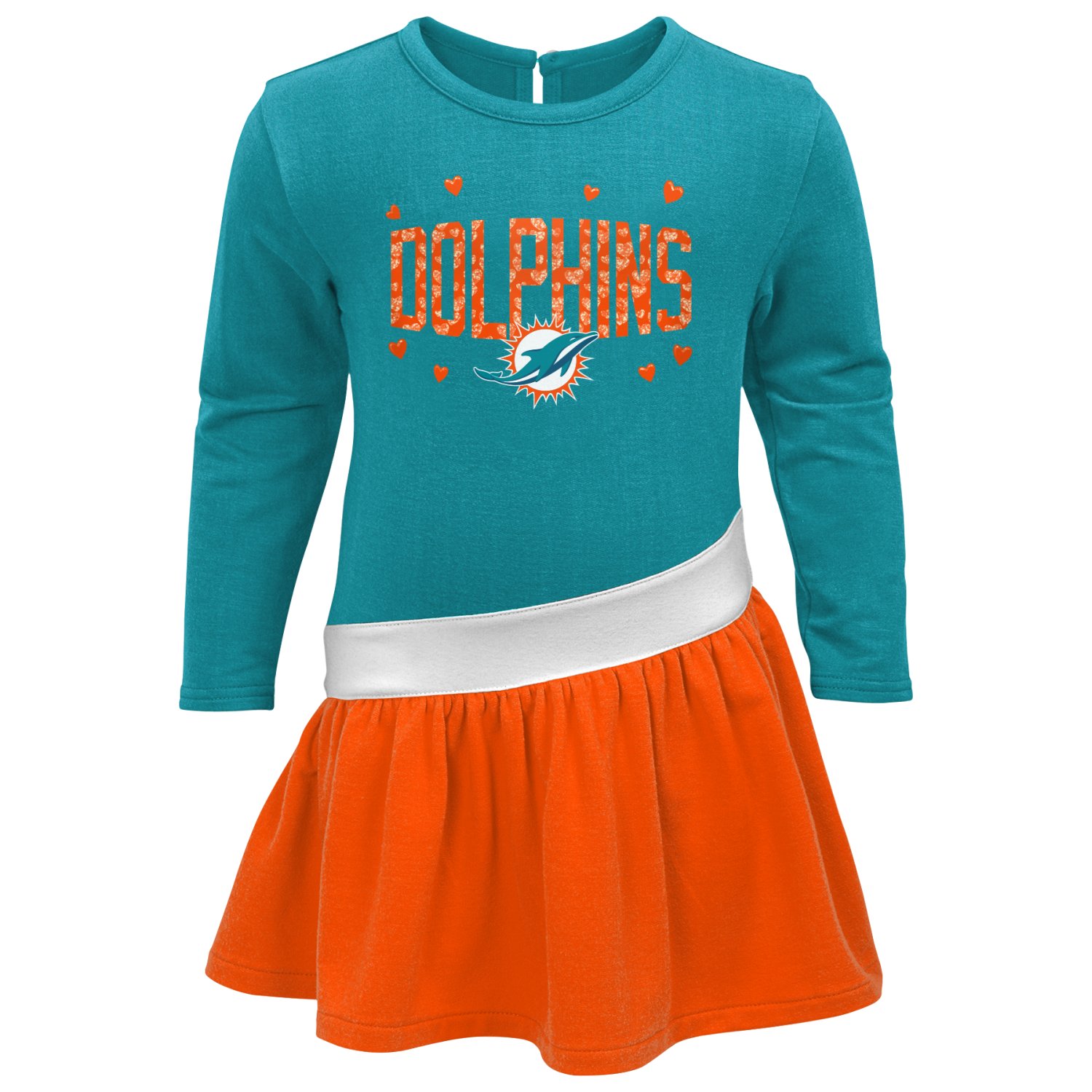 Outerstuff Girls Preschool Aqua Miami Dolphins Too Cute Tri-Blend Dress