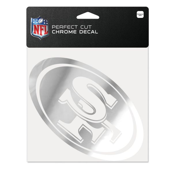 NFL Decal Sticker 15x15cm - CHROME San Francisco 49ers