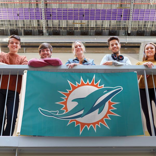 WinCraft Miami Dolphins Pennant Banner Flag