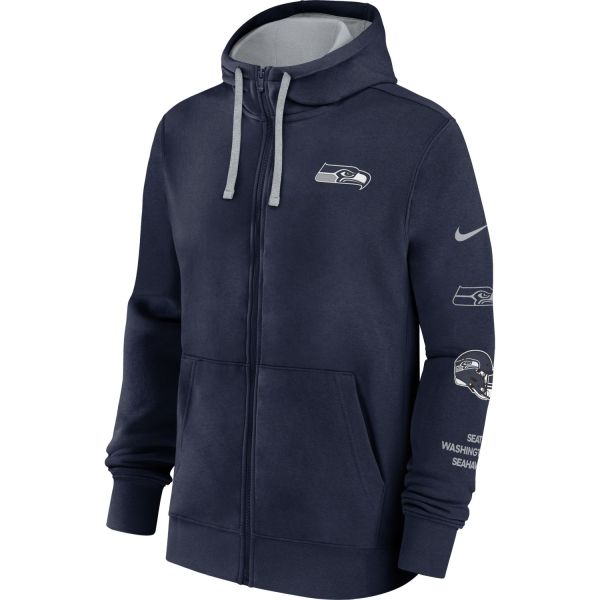 Seattle Seahawks Nike Club Fleece Full-Zip Hoody