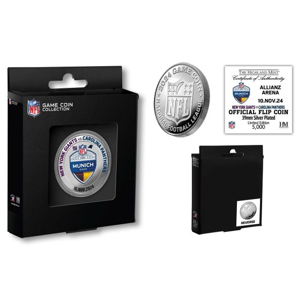 NFL Munich Game 2024 Official Flip Coin (39mm) silver