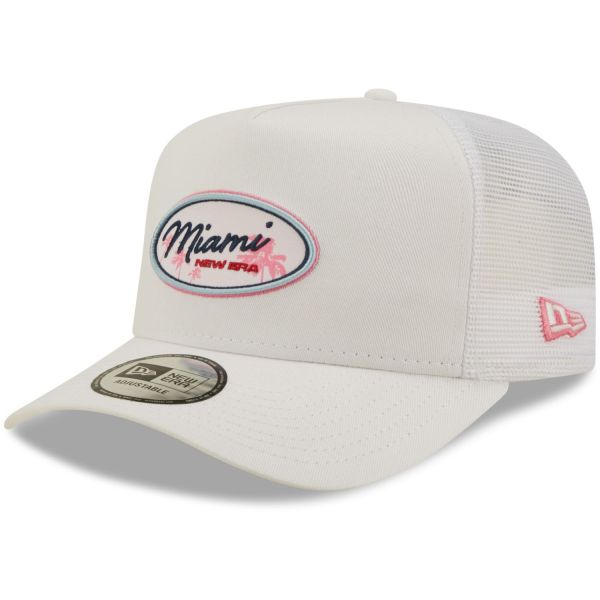 New Era Adjustable A-Frame Trucker Cap - MIAMI STATE