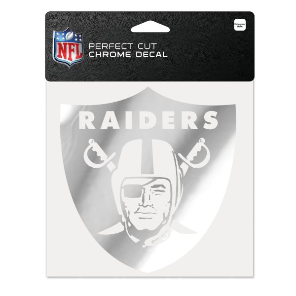 NFL Decal Sticker 15x15cm - CHROME Las Vegas Raiders