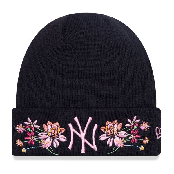 New Era Women's Winter Beanie - FLORAL New York Yankees