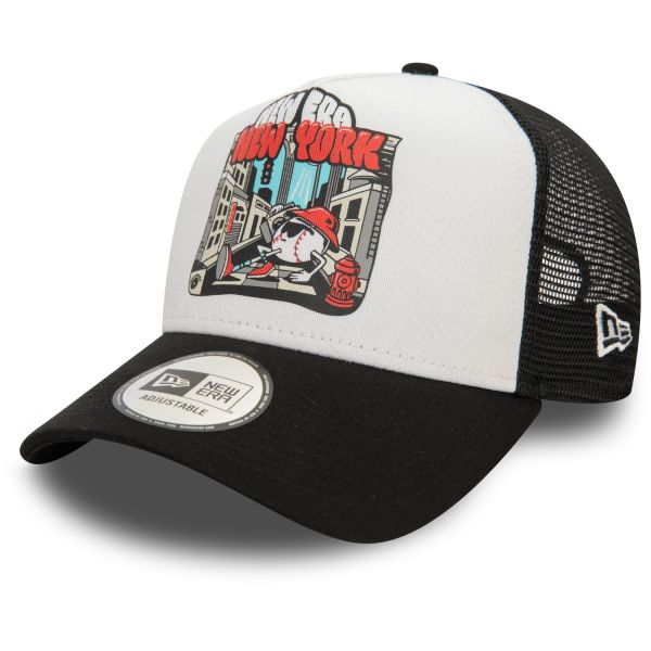 New Era A-Frame Mesh Trucker Cap - GRAPHIC PRINT schwarz