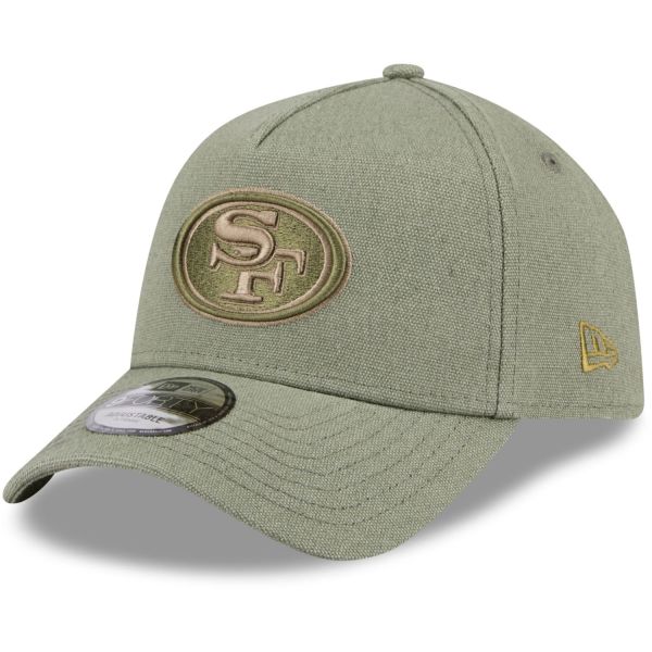 New Era A-Frame Trucker Leinen Cap San Francisco 49ers oliv