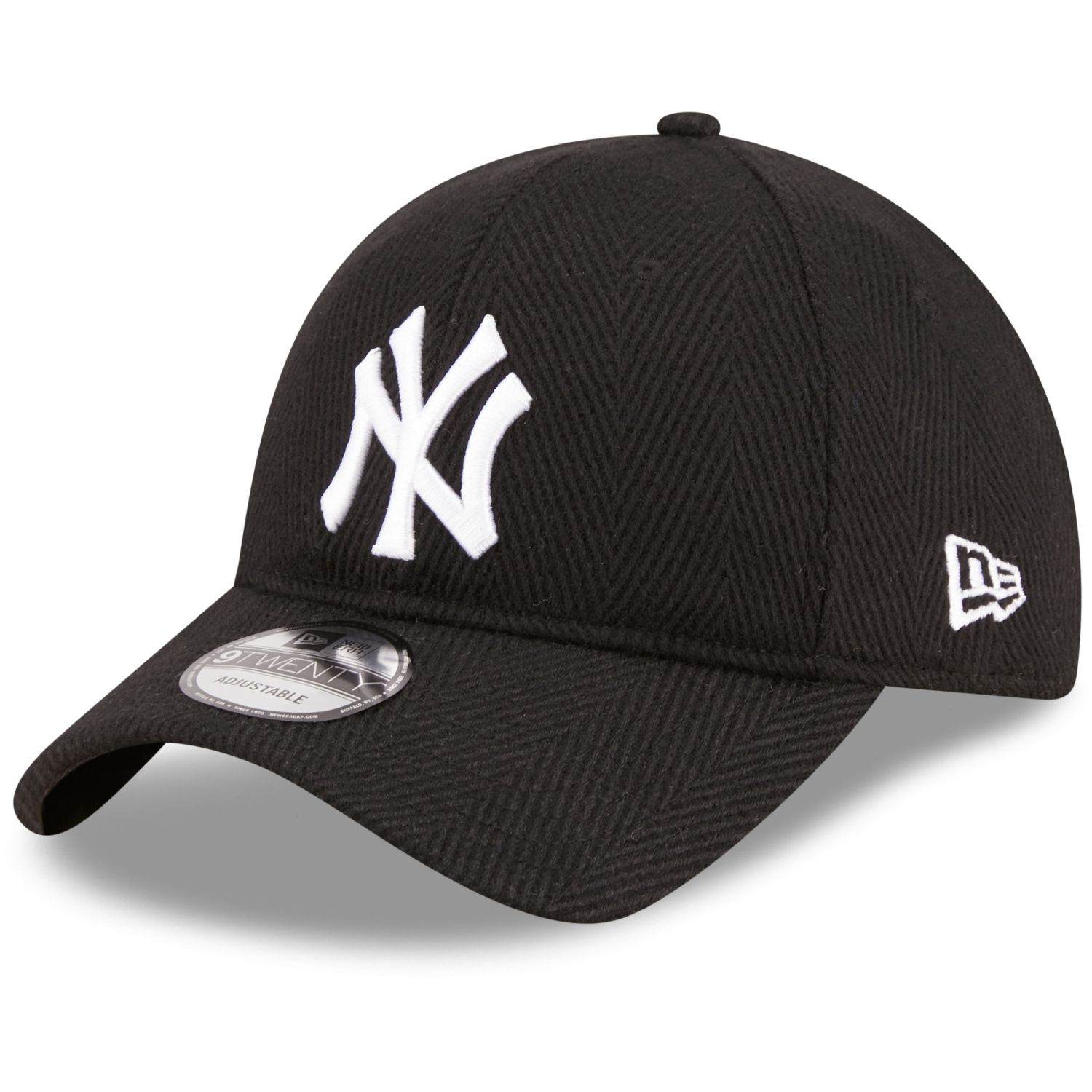 New Era 9Twenty Cap - HERRINGBONE New York Yankees black | Strapback ...