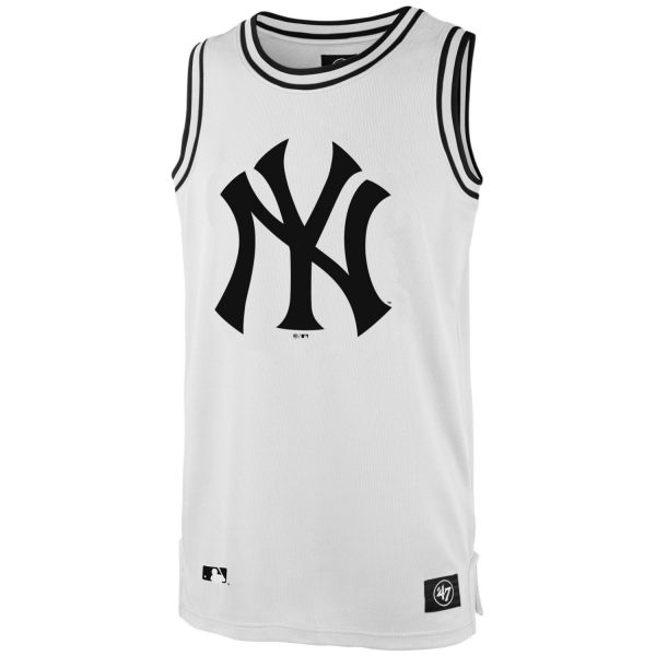 47 MLB New York Yankees Pinstriped Grafton Sleeveless T-Shirt White