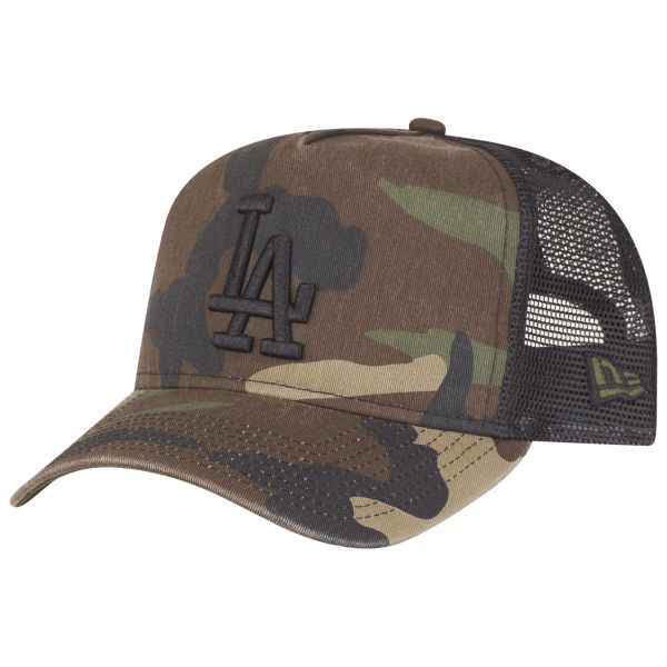 New Era Trucker Mesh Cap - WASHED CAMO Los Angeles Dodgers