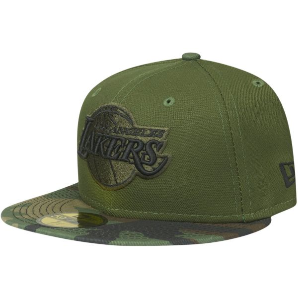 New Era 59Fifty Cap - Los Angeles Lakers rifle wood camo