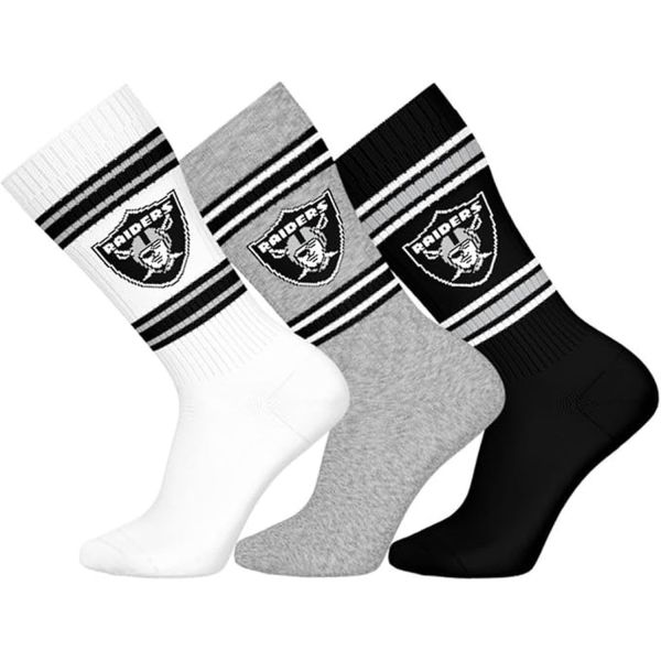 NFL Unisex Crew Socken - Las Vegas Raiders 3er Pack