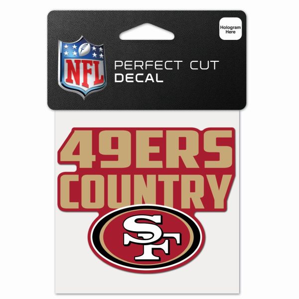 NFL Perfect Cut 10x10cm Decal San Francisco 49ers SLOGAN