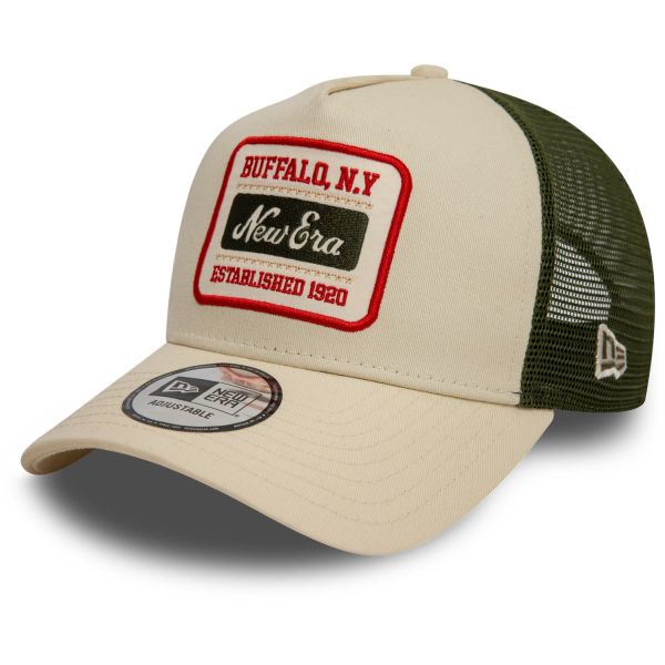 New Era Adjustable Trucker Cap - BRAND PATCH beige