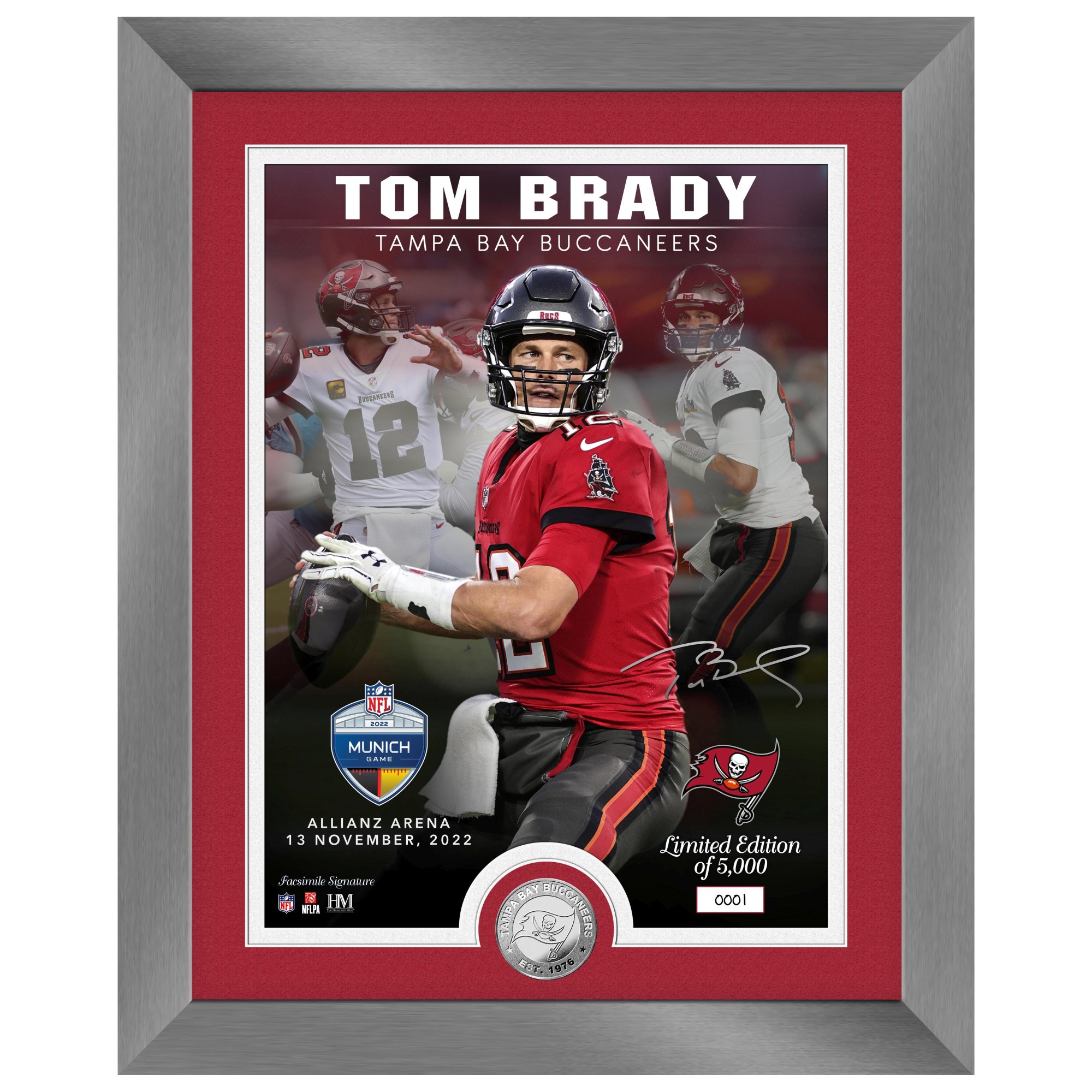 Highland Mint Tampa Bay Buccaneers Tom Brady 13x16 10 Super