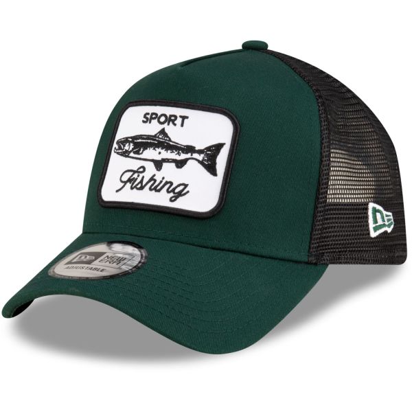 New Era A-Frame Mesh Trucker Cap - OUTDOOR FISHING green