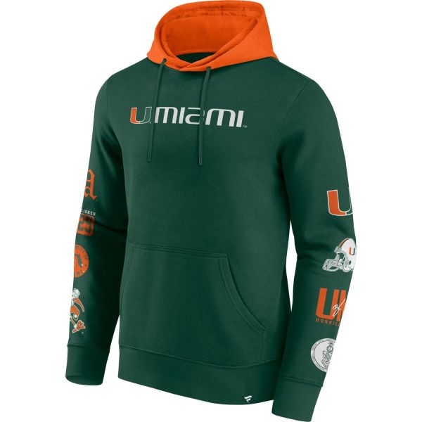 Miami Hurricanes NCAA Sleeve Patches Hoody