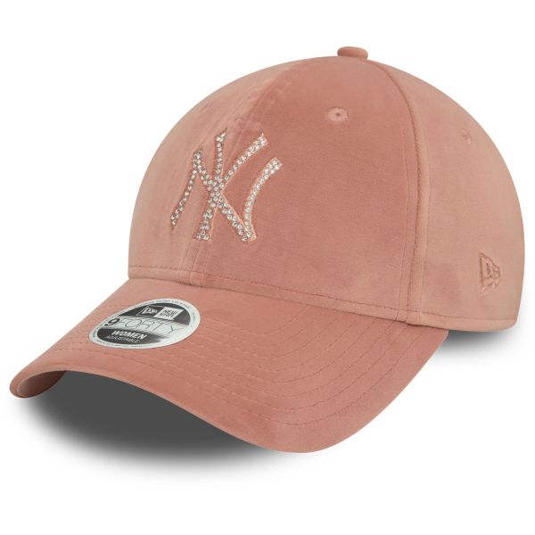 New Era 9Forty Damen Cap - VELOUR DIAMANTE NY Yankees rosa