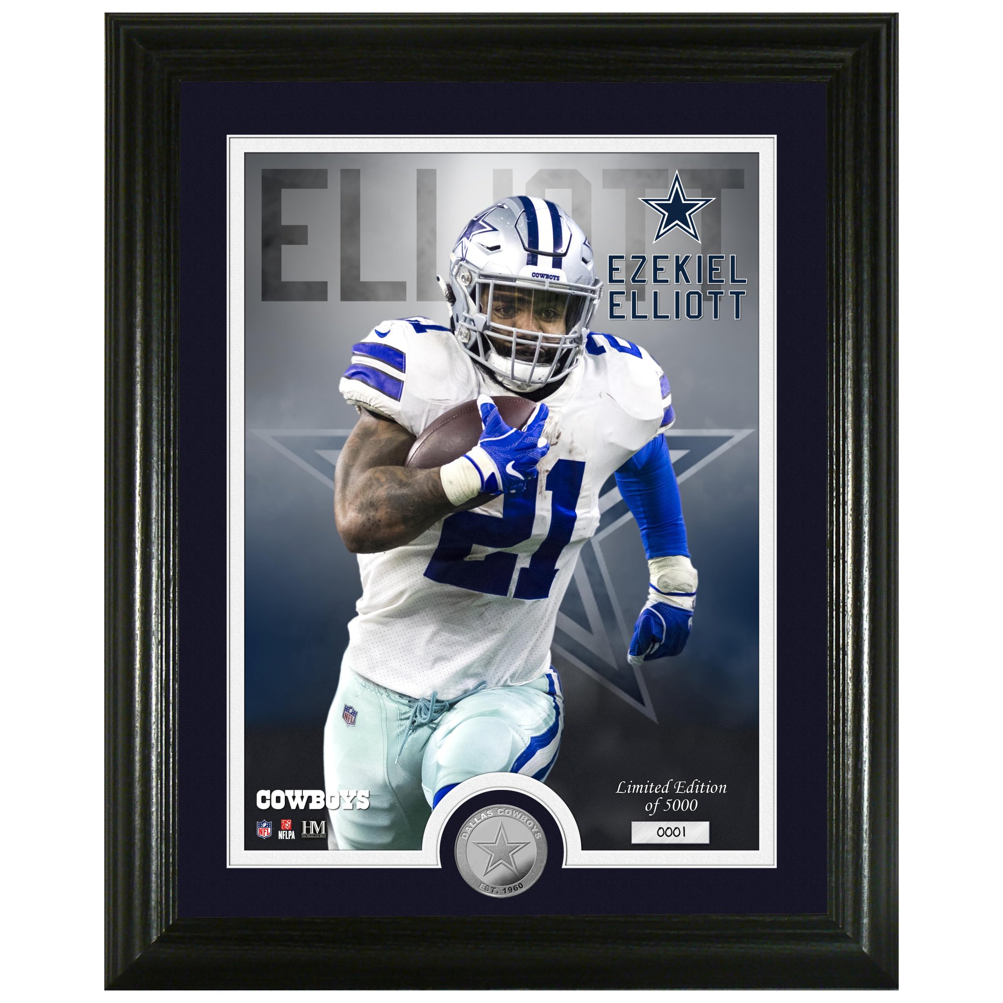 Ezekiel Elliott Dallas Cowboys NFL Signature Coin Photo Mint