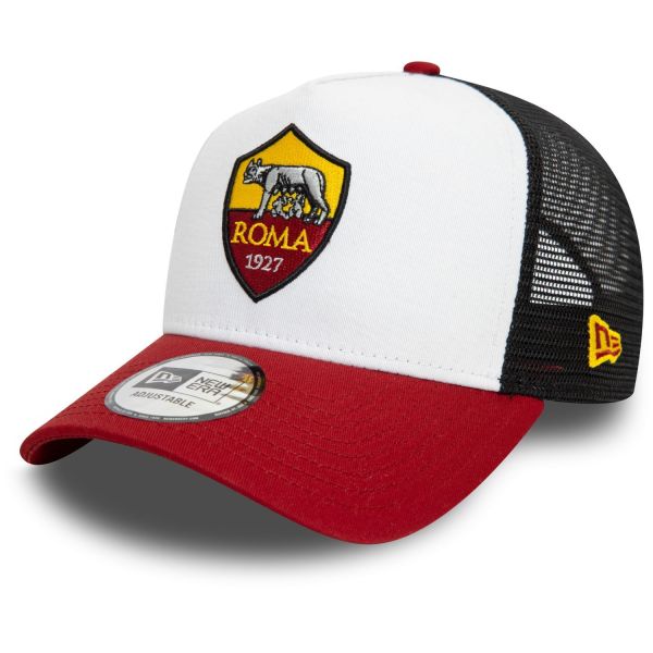 New Era A-Frame Mesh Trucker Cap - AS Roma white