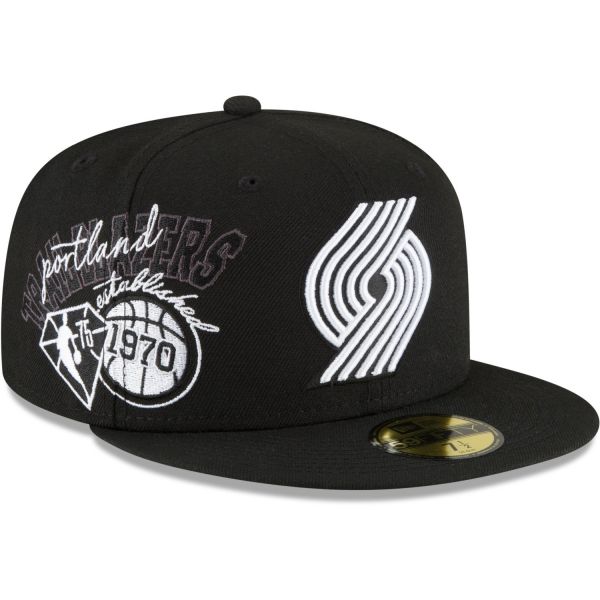 New Era 59Fifty Fitted Cap BACK HALF Portland Trail Blazers