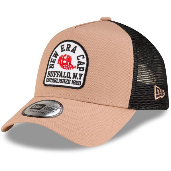 New Era 9Forty A-Frame Trucker Cap - STATE PATCH beige