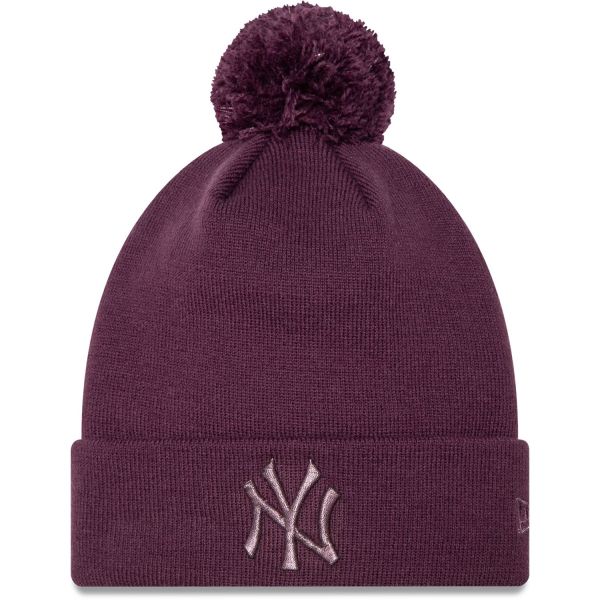 New Era Women's Winter Beanie METALLIC NY Yankees damson