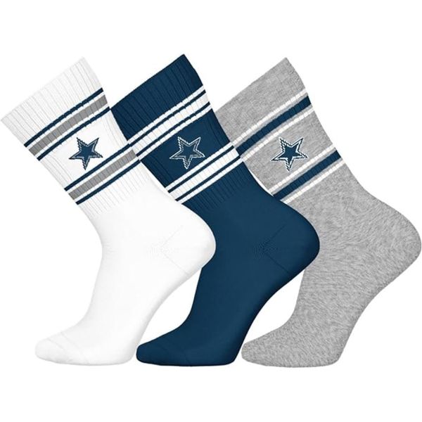 NFL Unisex Crew Socken - Dallas Cowboys 3er Pack