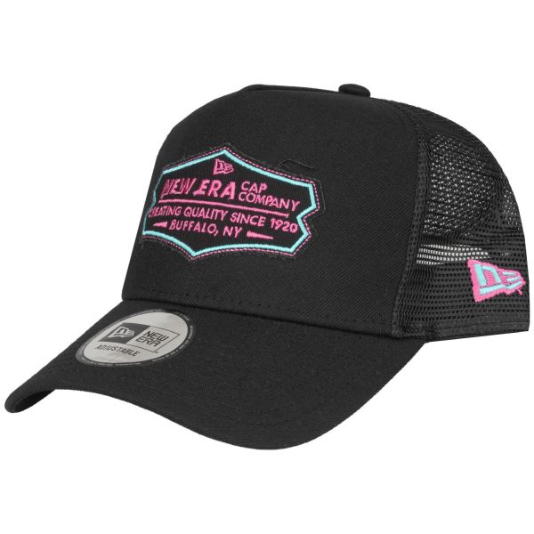 New Era Adjustable A-Frame Trucker Cap - RETRO PATCH