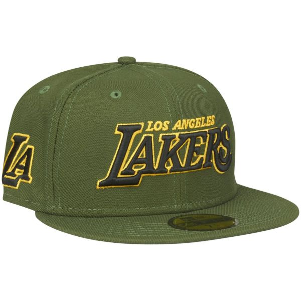 New Era 59Fifty Fitted Cap - Los Angeles Lakers rifle olive