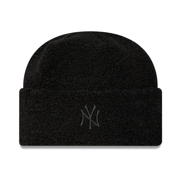 New Era Women Knit Beanie - BORG SHERPA NY Yankees black