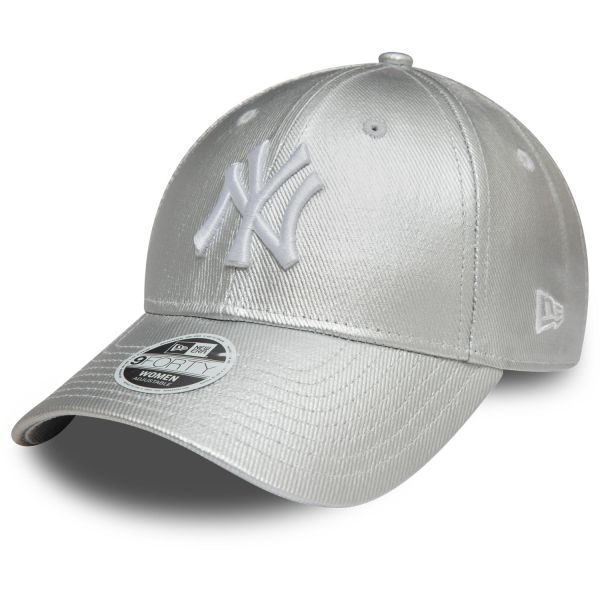 New Era 9Forty Damen Cap - METALLIC DENIM NY Yankees silber