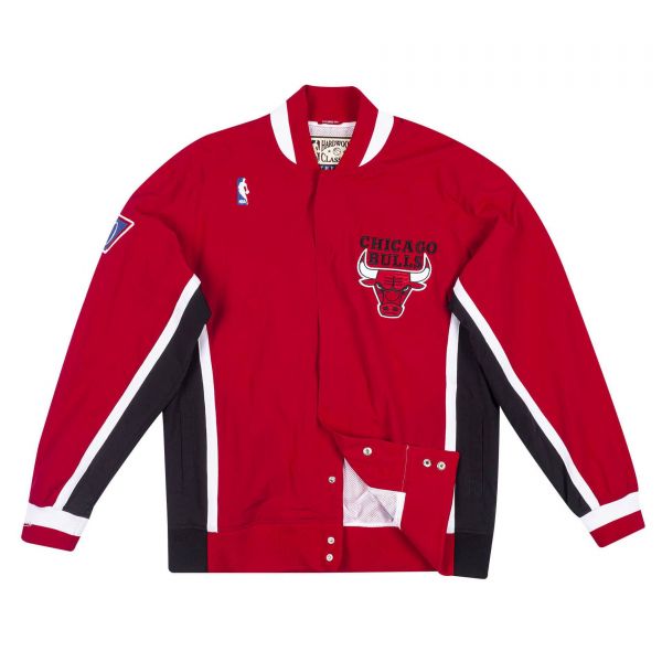 M&N Authentic Warm Up Veste Chicago Bulls 1996-97 rouge