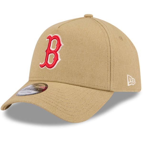 New Era A-Frame Trucker Leinen Cap - Boston Red Sox beige