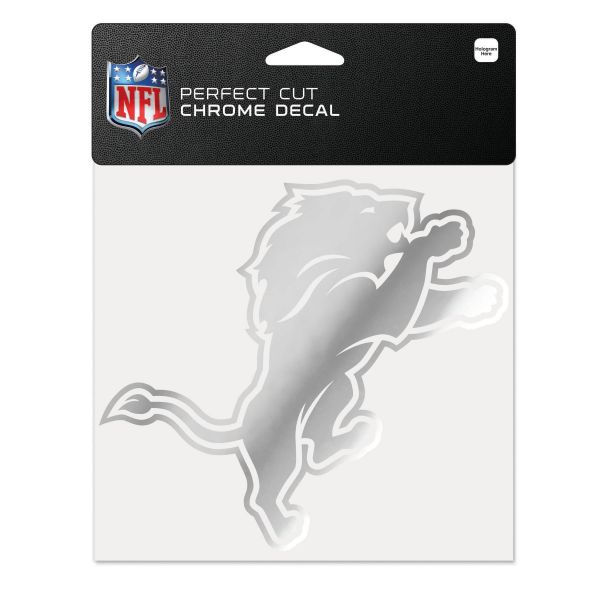 NFL Decal Sticker 15x15cm - CHROME Detroit Lions