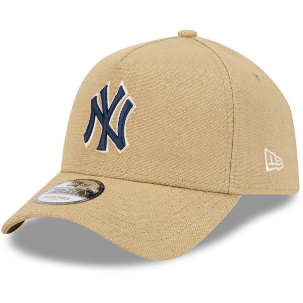 New Era A-Frame Trucker Leinen Cap - New York Yankees beige