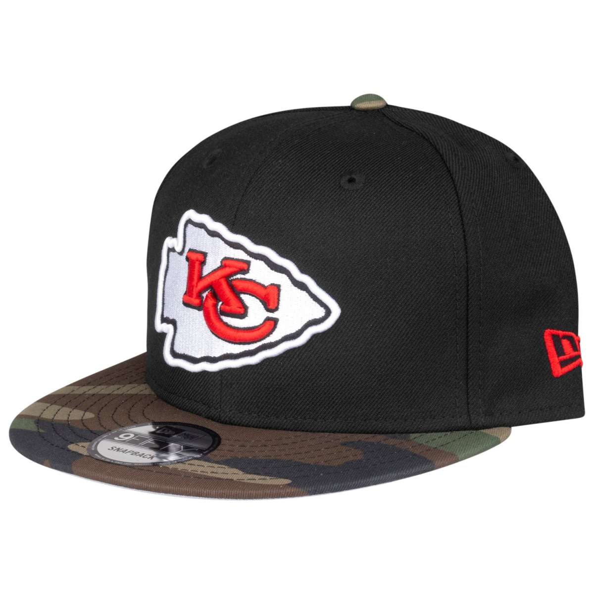 New Era 9Fifty Snapback Cap Kansas City Chiefs schwarz camo Snapback