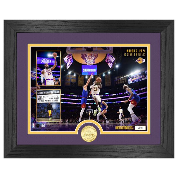 LeBron James CAREER POINTS Los Angeles Lakers Coin Mint