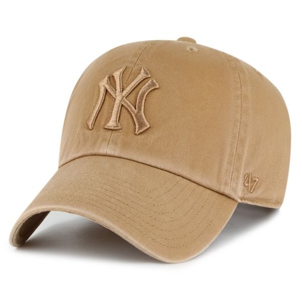 47 Brand Strapback Cap - CLEAN UP New York Yankees camel