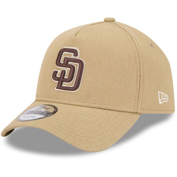 New Era A-Frame Trucker Leinen Cap - San Diego Padres beige