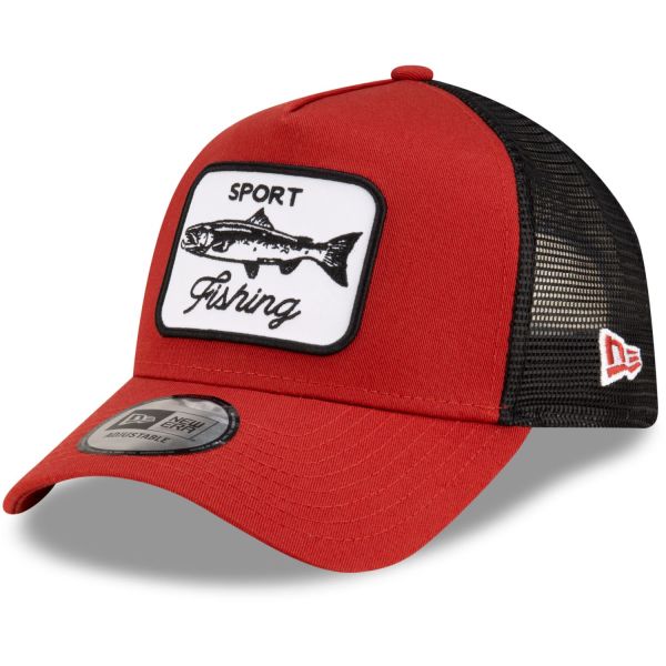 New Era A-Frame Mesh Trucker Cap - OUTDOOR FISHING rust